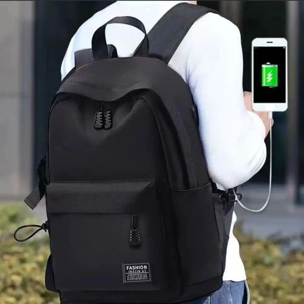 Trendy Men's Minimalist Backpack Versatile Backpack Large Capacity School Student Computer Travel Bag Washable Unisex Backpack - Smarsty