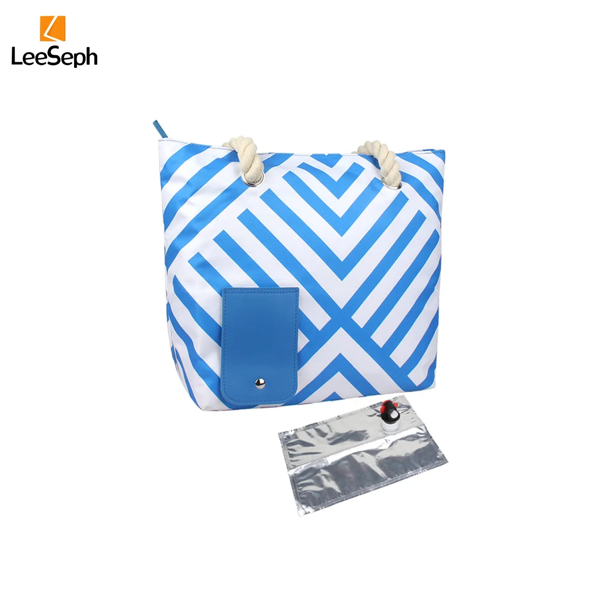 Leeseph Beach Wine Tote Bag with Hidden Dispenser - Smarsty