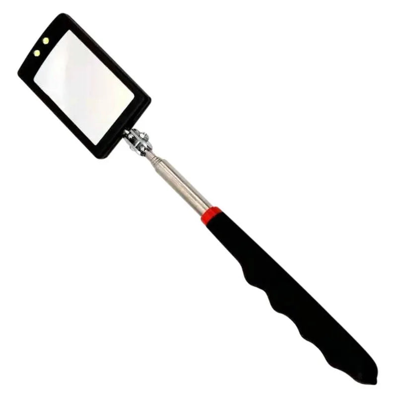 360° Inspection Mirror LED Light Telescoping Mirrors Extend Mechanic Tools Inspection Mirror Telescopic Handle Repairing Tools - Smarsty