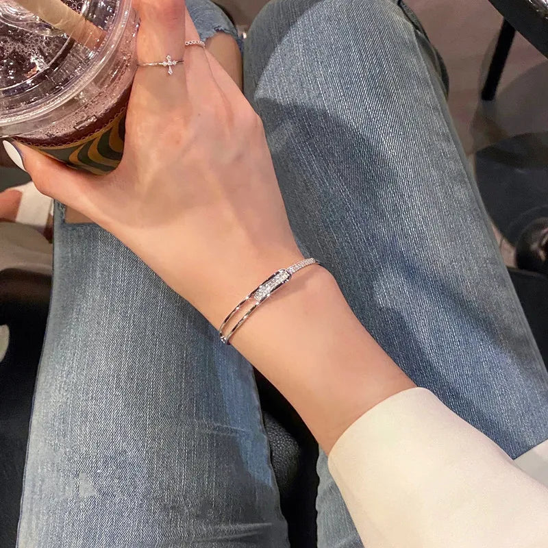 Twisted Stainless Steel Cuff Bracelet Durable Fashion Jewelry - Smarsty