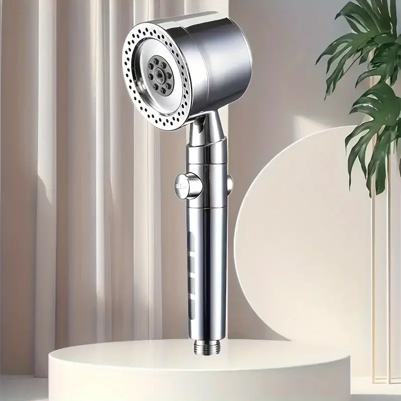 New High Pressure Water Saving Filter Shower Head 5 Modes Handheld Shower Head One Button Stop Bathroom Accessories Set - Smarsty