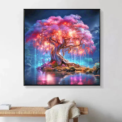 Full Diamond Painting Kit Scenic Tree Mosaic Art - Smarsty