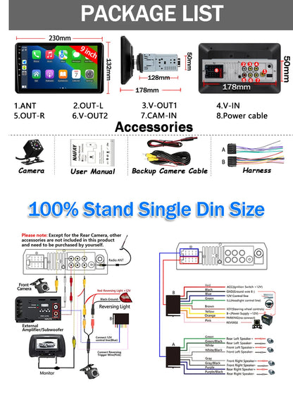 9 Inch Touchscreen Car Stereo With CarPlay And Android Auto - Smarsty