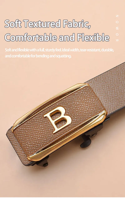 Men's Toothless Automatic Buckle Belt Casual Business Waistband - Smarsty