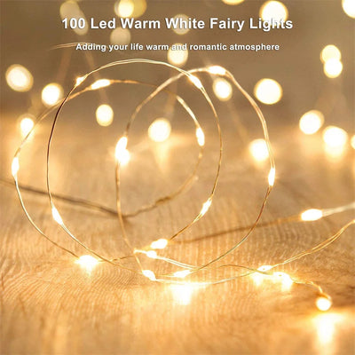 USB Led Fairy Lights Copper Wire String 20M 200LED Holiday Outdoor Lamp Garland For Christmas Tree Wedding Party Decoration - Smarsty