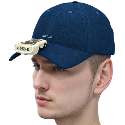 LED Camping Headlamp 200mAh Super Bright Hat Clip Light IPX4 Waterproof Mini Caps Light Headlamp Power Display for Night Fishing