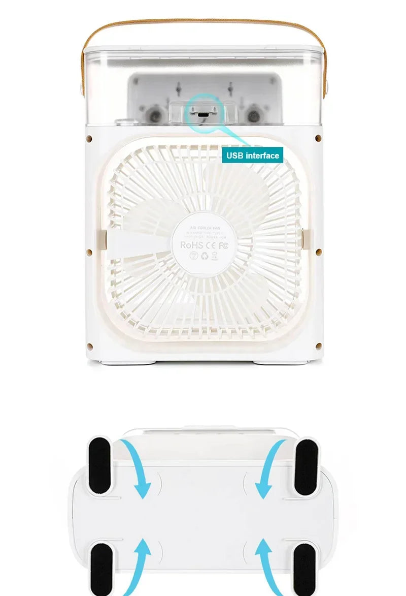 Portable Humidifier Fan with Three Speed Settings - Smarsty