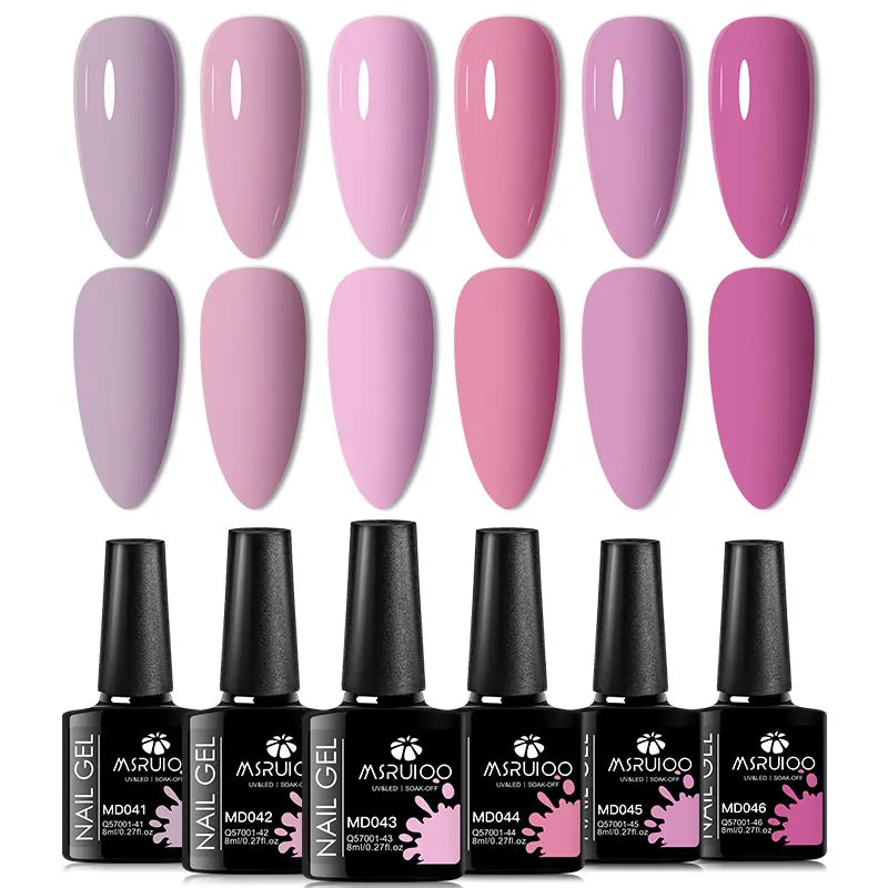 6pc All-Season Gel Nail Polish Set for Long-Lasting Manicure - Smarsty