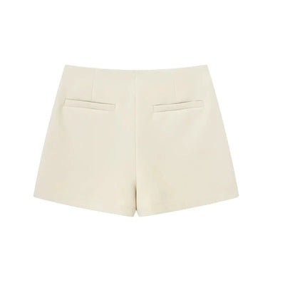MUJER 2025 Asymmetric Skort For Women Black High Waist Mini Skirt Shorts Women Casual Bermuda Shorts Woman Summer Skirt Shorts - Smarsty