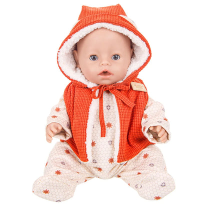 Doll Clothes For 43cm Baby Doll Leather Jacket Pants Jumpers Rompers Set For 18 Inch American Doll Coat Winter Clothes