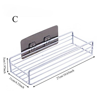 Punch-free Kitchen Cabinet Door Storage Box Iron Rack Wall-mounted Cabinet Plastic Wrap Rack Bathroom Refrigerator Rack by Smarsty