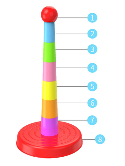 Children Throw Circle Game Ferrule Stacked Toys Fun Indoor Outdoor Parent-Child Interactive Circle Layers Early Education Gift - Smarsty
