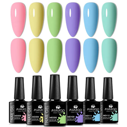 6pc All-Season Gel Nail Polish Set for Long-Lasting Manicure - Smarsty