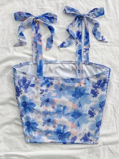 Solid Tie Shoulder Ruched Wide Strap Slim Fit Crop Top Women Clothing Summer 2025 Y2K Clothes Pink Backless Camis Top Streetwear