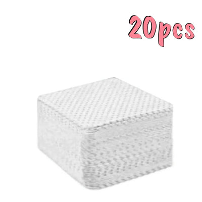 20/600pcs Lint-Free Nail Wipes Gel Cleansing Tissues Aluminum-Free Nail Polish Remover Pads for NaiArt Beauty Cleaning Care Tool - Smarsty