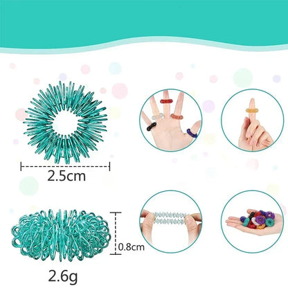 10pcs Gold Finger Massage Acupuncture Rings for Health - Smarsty