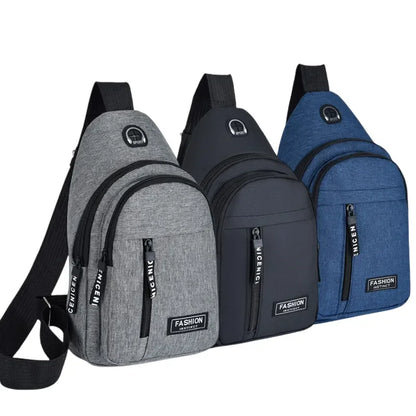 Waterproof Oxford Chest Bag For Men Korean Style Messenger - Smarsty