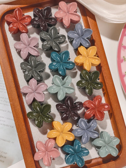 Mini Flower Hair Clips For Women Creaseless Hold For Bangs - Smarsty