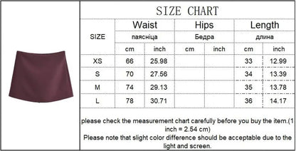 TFMLN New Spring Women Solid Skort Fashion Causal Side Zipper Mini Shorts Skirts Vintage High Waist Streetwear Shorts Skirts - Smarsty