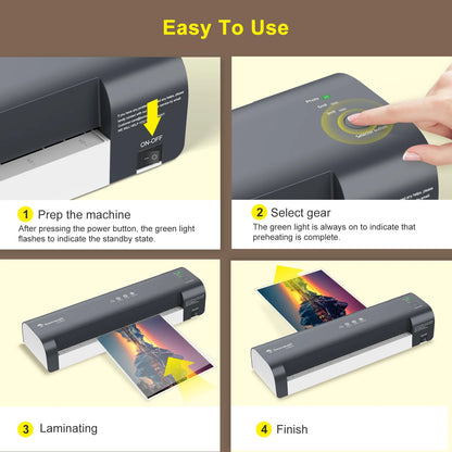 BONSAII 13" Laminator for A3, Never Jam, Smart Temp, Long-Lasting Preservation, Ideal for Home/Office/Classroom