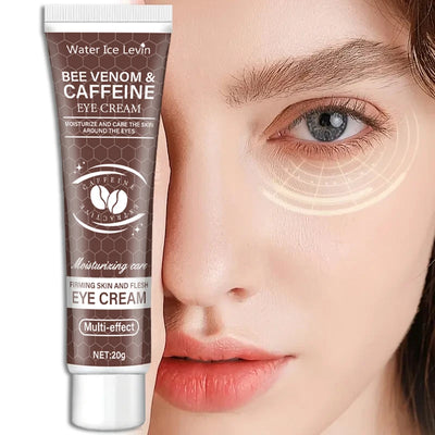 Natural Caffeine Powerful Moisturizing Firming Eye Cream 20g for Puffy and Dark Circles Post-Lifting Area after Using, Reduce Wrinkles and Aging, Light Beige Relaxation - Smarsty