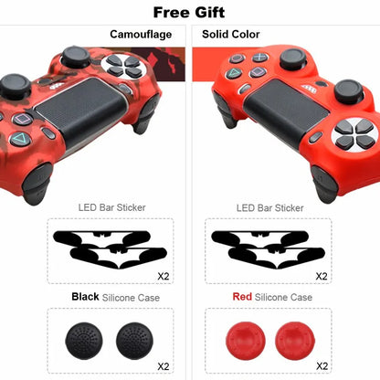 Silicone Skin Case for PS4 Controller with Grip Caps - Smarsty