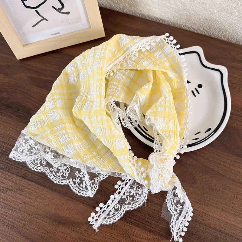 Sweet Flower Hair Scarf Headband Lightweight Summer - Smarsty