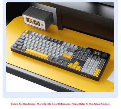 Tri Mode Gaming Keyboard With Hot Swap 104 Keys Gasket - Smarsty