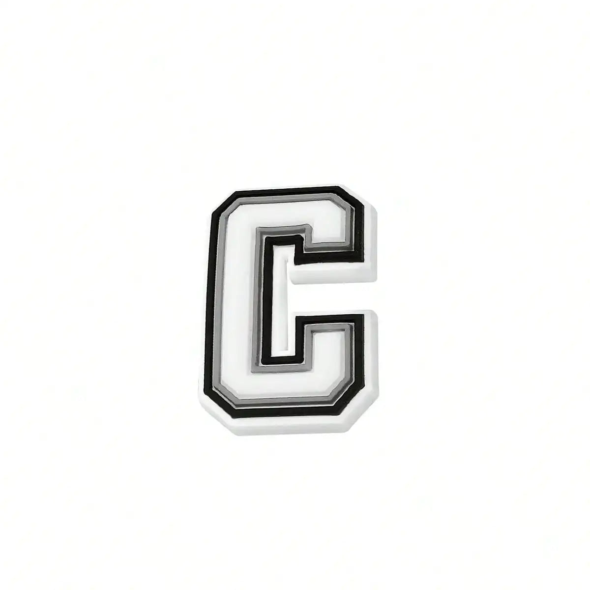 1pc Black White Alphabet Shoe Charm, PVC Shoe Accessory For Crocs, Wristband, Slipper,DIY Accessories Gifts For Holiday Party