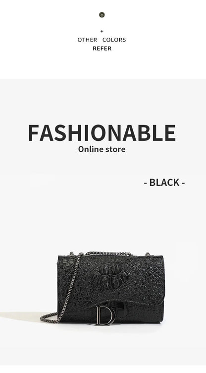 Luxurious Women's Sequined Crossbody Handbag With Chains - Smarsty
