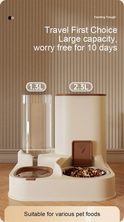 Automatic Cat Feeder with Water Dispenser Large Capacity - Smarsty