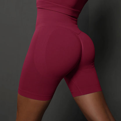 Yoga Shorts Women Sports Shorts Seamless Gym Workout Shorts High Waist Push Up Fitness Sports Shorts Cycling Shorts - Smarsty