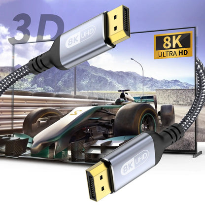 NIERBO 8K DisplayPort Cable High Speed Braided 1.4 - Smarsty
