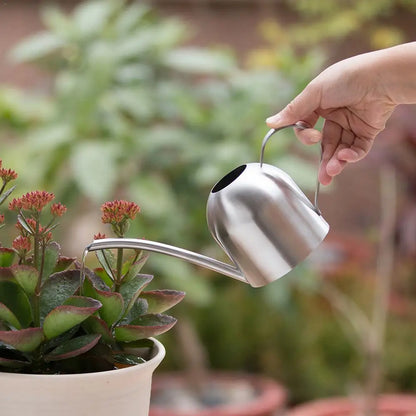 Stainless Steel Long Mouth Watering Can for Indoor Plants - Smarsty