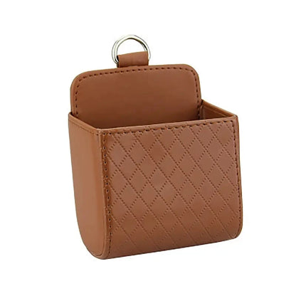 Vent Mount Car Phone Holder With PU Leather Storage Box - Smarsty