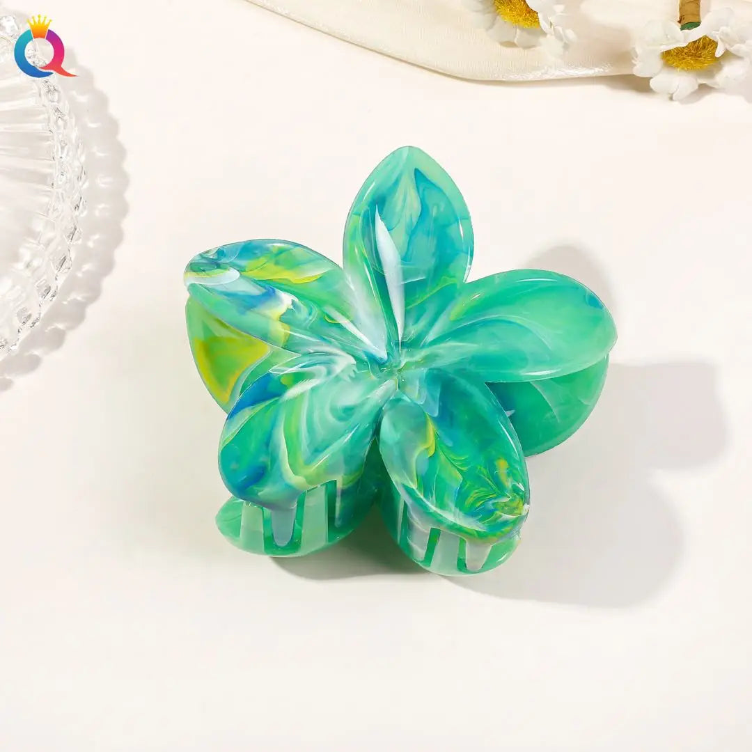 Hawaiian Flower Hair Claw Clips For Thin Hair Lightweight - Smarsty
