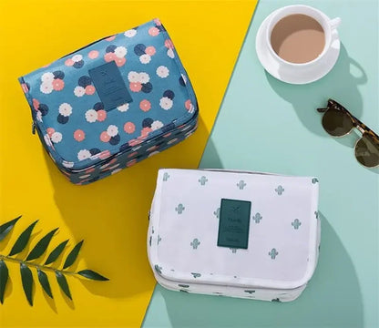 Waterproof Cosmetic Bag Travel Pouch With Hook Organizer - Smarsty