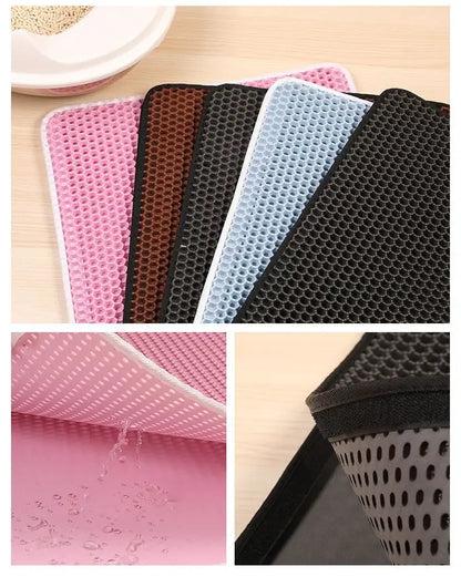 Double Layer Waterproof Cat Litter Mat for Easy Cleanup - Smarsty