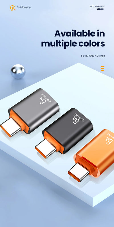 10A OTG USB 3.0 To Type C Adapter USB Female To Type c Male Fast Charging adadpter OTG USB C For Xiaomi Samsung Laptop PC - Smarsty