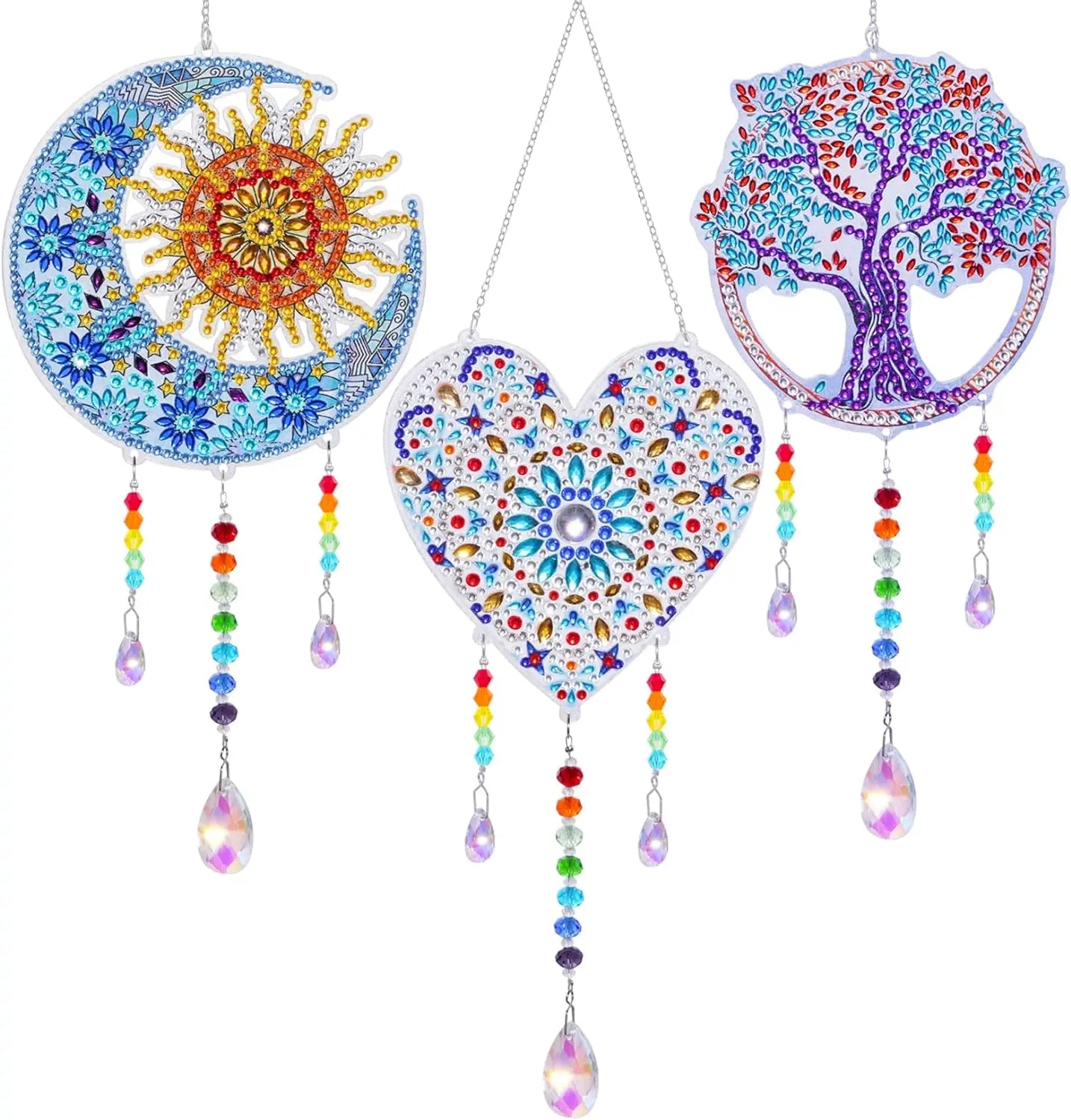 Acrylic Double-Sided Crystal Diamond Painting Wind Chimes - Smarsty