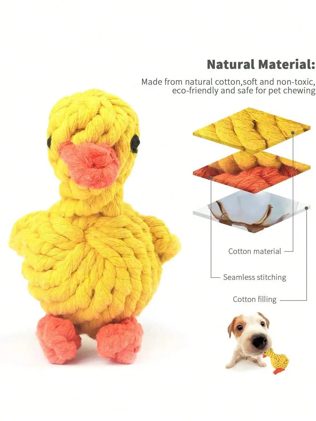 Hand-Woven Cotton Rope Dog Toy for Strong Chewers - Smarsty
