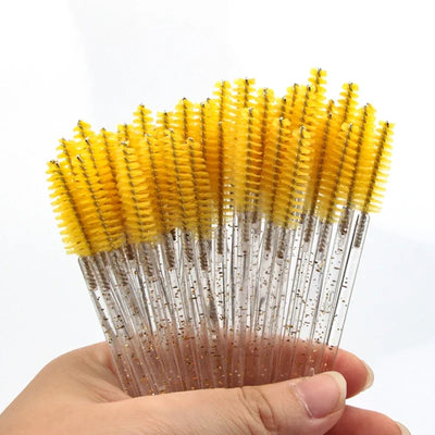 5/25/50 PCS Makeup Brushes Pink Crystal Eyelashes Brush Reusable Fake Lashes Extension Supplies False Eyelash Make up Tool Hot - Smarsty