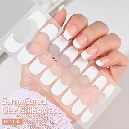 Long-Lasting Semi-Cured Gel Nail Stickers for Easy Application - Smarsty