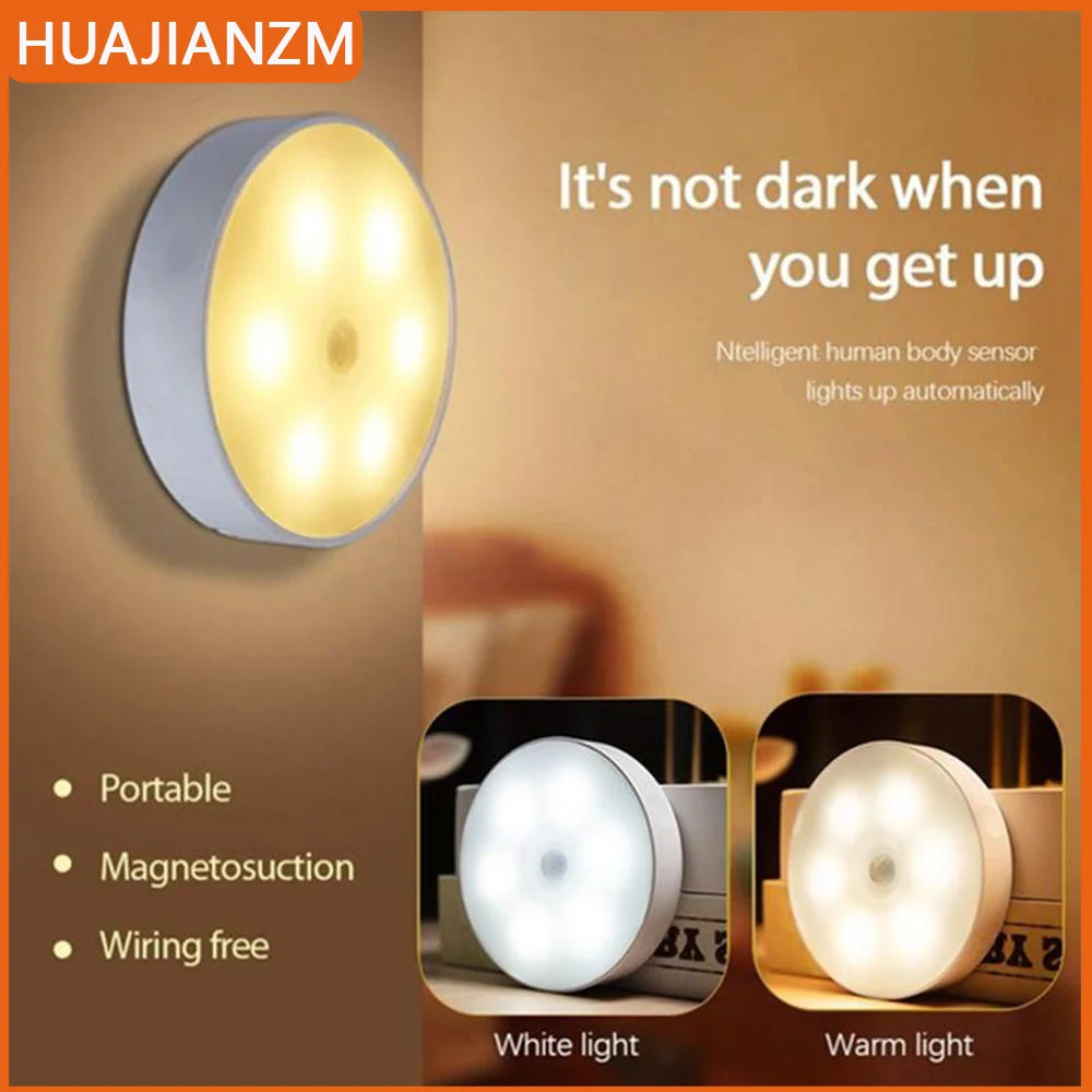 Rechargeable Motion Sensor LED Night Light for Easy Lighting - Smarsty