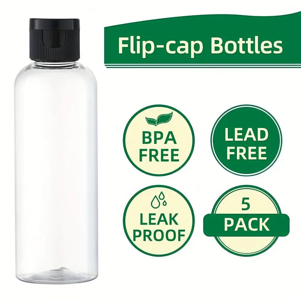 5PCS Refillable Travel Bottles Set for Shampoo and Conditioner - Smarsty