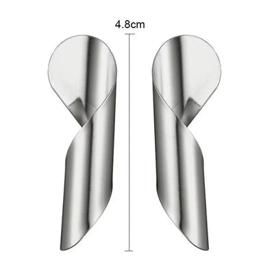 Gold Metal Drop Earrings with Irregular Heart Design for Women - Smarsty