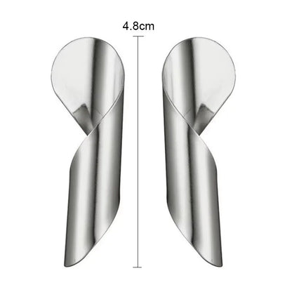 Gold Metal Drop Earrings with Irregular Heart Design for Women - Smarsty