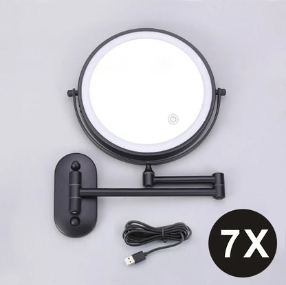 8 Inch Chrome Makeup Mirror with Dual Magnification - Smarsty