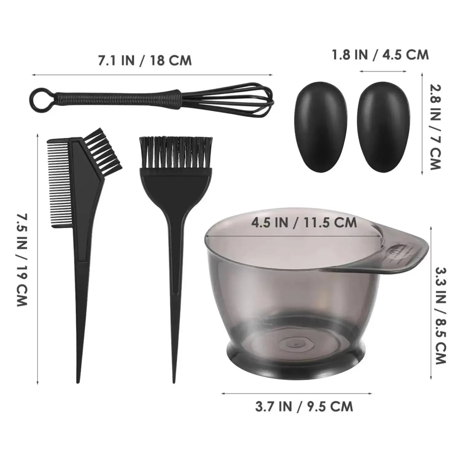 Professional Hair Coloring Kit with Mixing Bowl and Brushes - Smarsty
