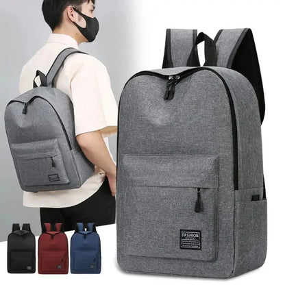15 inches Versatile Backpack Trendy Washable Oxford Cloth Computer Bag Black Grey Blue Red School Student Backpack Unisex - Smarsty